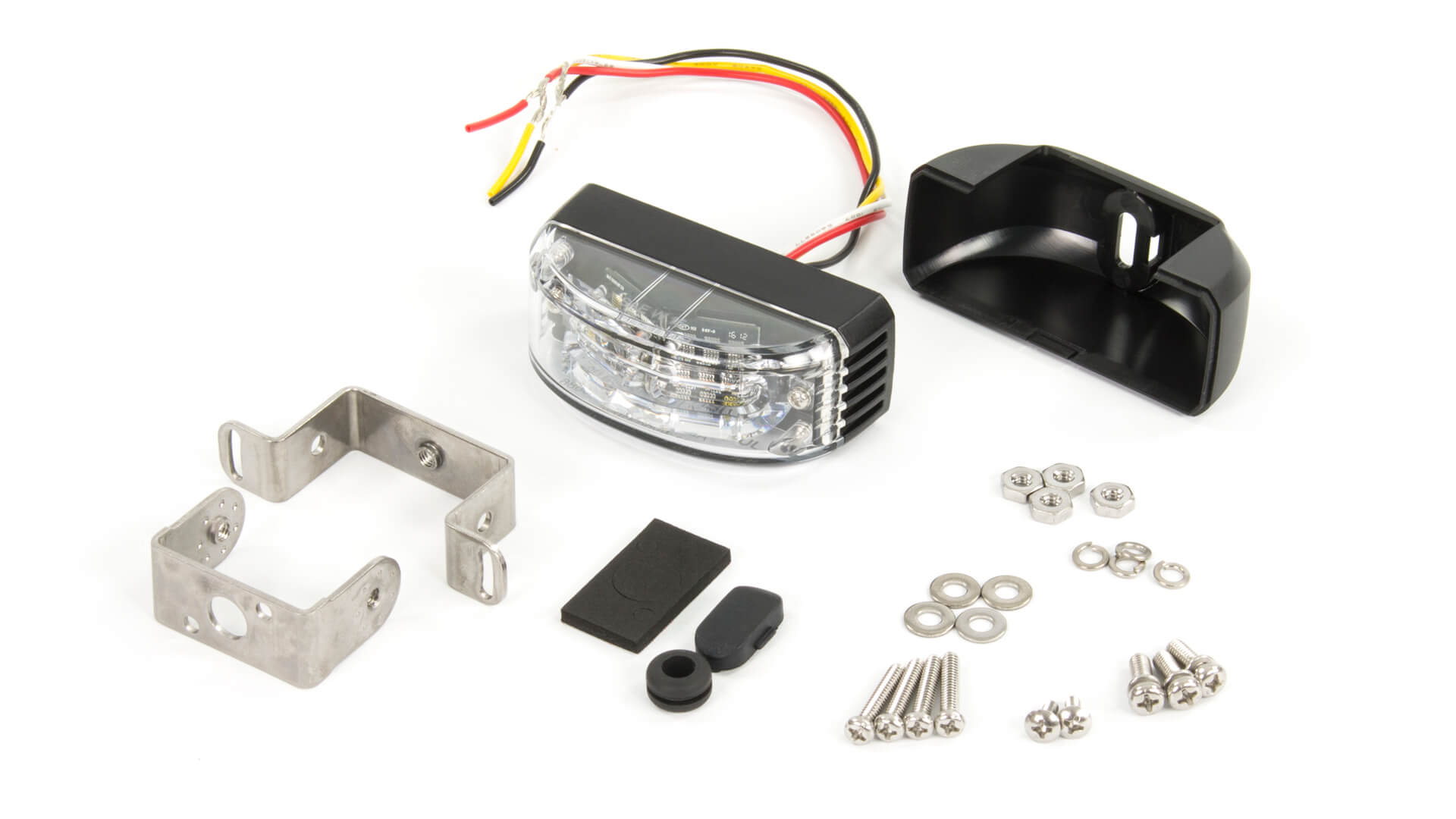 Cell2 - AL6 (M58) - ECE-R65 Class 1 Approved, with 6 High-power LEDs and a Versatile Surface Mount with or without bezel, which is suitable for all vehicle bodies and motorcycle storage boxes, 12~24VDC. Select from Amber, Blue, Red and White LEDs.